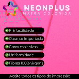 Papel Neon Plus 240g 660X960mm Rosa Marpax pct com 5fls