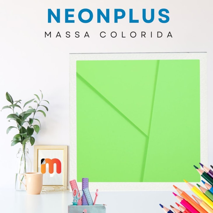 Papel Neon Plus 240g 660X960mm Verde Marpax pct com 5fls