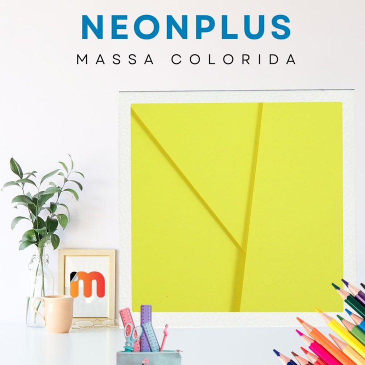 Papel Neon Plus 240g 66x96cm Amarelo Marpax 5fls