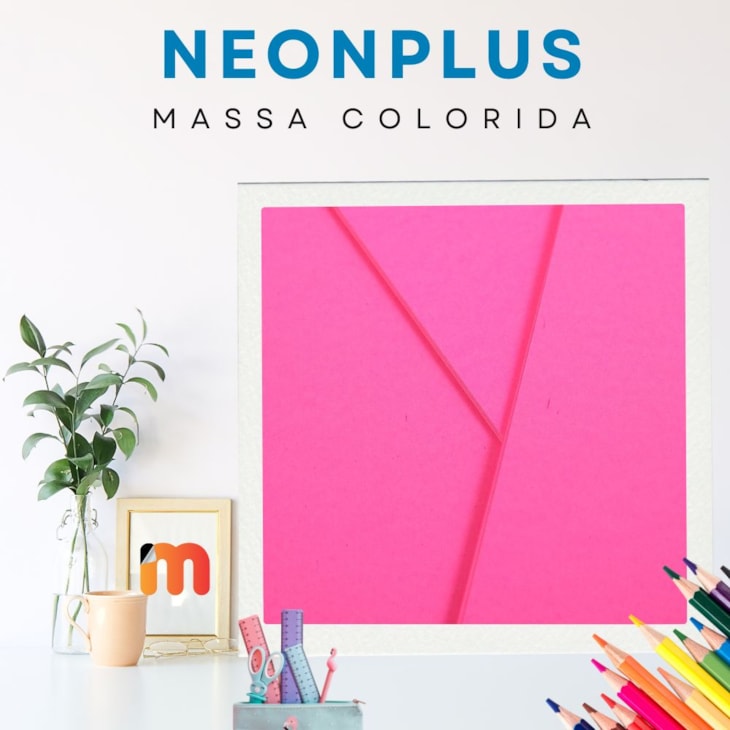 Papel Neon Plus 240g 66x96cm Rosa Marpax 5fls