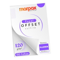 Papel Offset 120g Planner 180x180mm Branco Marpax 100 fls