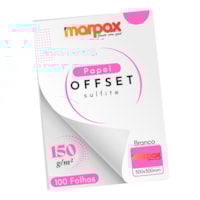 Papel Offset 150g 300X300mm Branco Liso Marpax com 100fls