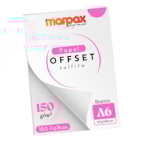 Papel Offset 150g A6 105X148mm Cor Branco Marpax 100fls