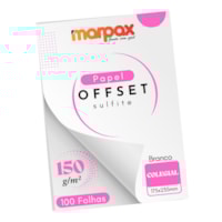 Papel Offset 150g Colegial 175X235mm Branco Marpax 100fls