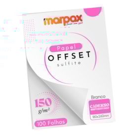 Papel Offset 150g universitário 180X260mm Marpax 100fls
