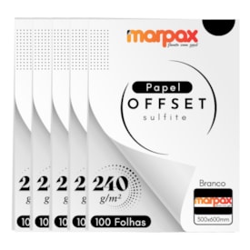 Papel Offset 240g 300x600mm Branco Marpax 500 fls