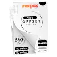 Papel Offset 240g Planner 180X180mm Branco Marpax 200fls