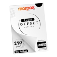 Papel Offset 240g Universitário 180x260mm Branco Marpax 100f