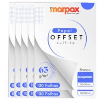 Papel Offset 63g Bloquinho 80x110mm Branco Liso Marpax 1000f