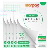 Papel Offset 75g 300X300mm Branco Liso Marpax com 1000fls