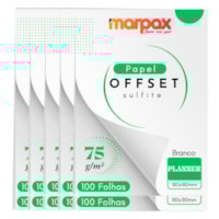 Papel Offset 75g Planner 180x180mm Branco Marpax 1000 fls