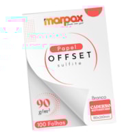 Papel Offset 90g Universitário 180x260mm Branco Marpax 100fl