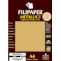 Papel Ouro Metalizado A4 210x297mm 180g Filipaper 15 folhas