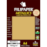 Papel Ouro Metalizado A4 210x297mm 180g Filipaper 15 folhas