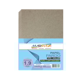 Papel para Cartonagem Pardo Tipo Holler 1,9mm 14x20,5cm 10un