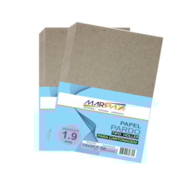 Papel para Cartonagem Pardo Tipo Holler 1,9mm A4 com 50un