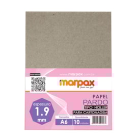 Papel para Cartonagem Pardo Tipo Holler 1,9mm A6 com 10un