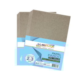 Papel para Cartonagem Pardo Tipo Holler 2,3mm A5 com 50un