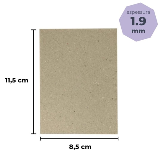 Papel para cartonagem Tipo Holler 1,9mm 8,5x11,5cm Marpax 10un Papel para cartonagem Tipo Holler 1,9mm 8,5x11,5cm Marpax 10un