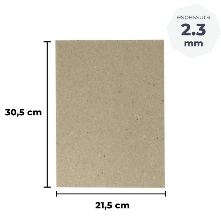 Papel para Cartonagem Tipo Holler 2,3mm 21,5X30,5cm 10un