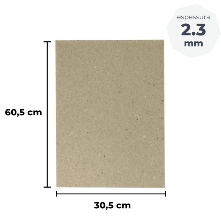 Papel para cartonagem Tipo Holler 2,3mm 86x104cm Marpax 01un