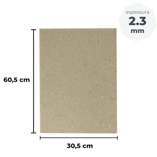 Papel para cartonagem Tipo Holler 2,3mm 86x104cm Marpax 01un Papel para cartonagem Tipo Holler 2,3mm 86x104cm Marpax 01un