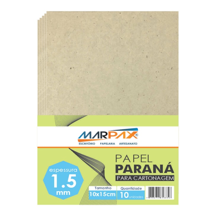 Papel Paraná para Cartonagem 1,5mm 10x15cm Marpax com 10un