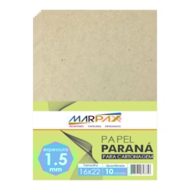 Papel Paraná para Cartonagem 1,5mm 16x22cm Marpax com 10un