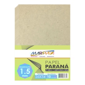 Papel Paraná para Cartonagem 1,5mm 26x34cm Marpax com 10un