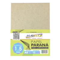 Papel paraná para Cartonagem 1,5mm A6 105X148mm Marpax 10un