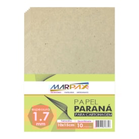 Papel Paraná para Cartonagem 1,7mm 10x15cm Marpax com 10un