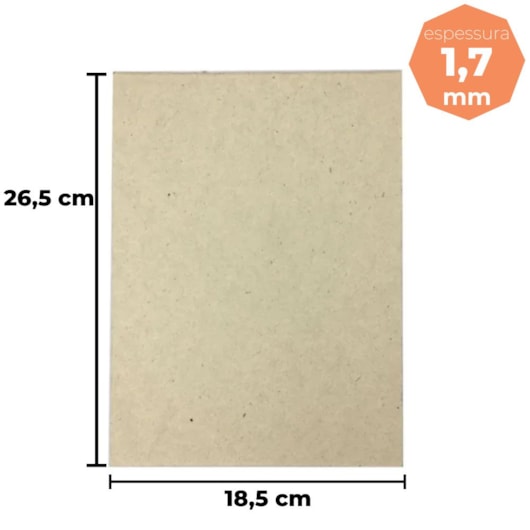 Papel Paraná para cartonagem 1,7mm 18,5x26,5cm Marpax 10un