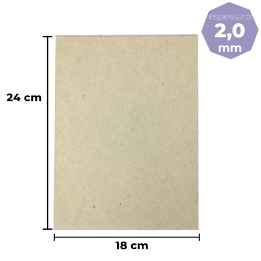 Papel Paraná para cartonagem 2,0mm 18x24cm Marpax 10un