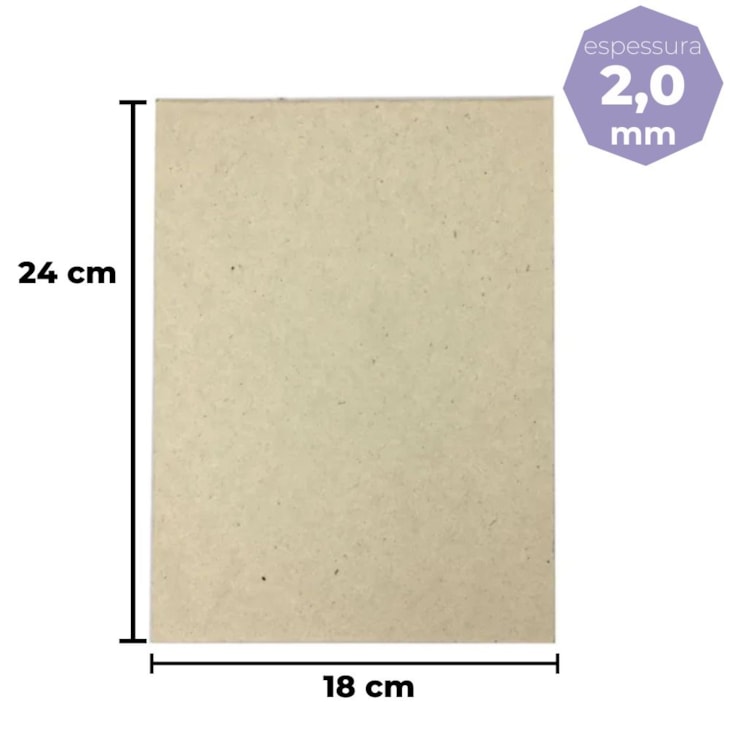 Papel Paraná para cartonagem 2,0mm 18x24cm Marpax 10un