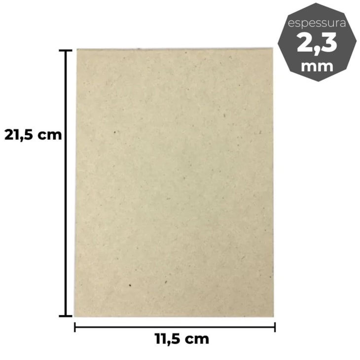 Papel Paraná para cartonagem 2,3mm 11,5x21,5cm Marpax 10un