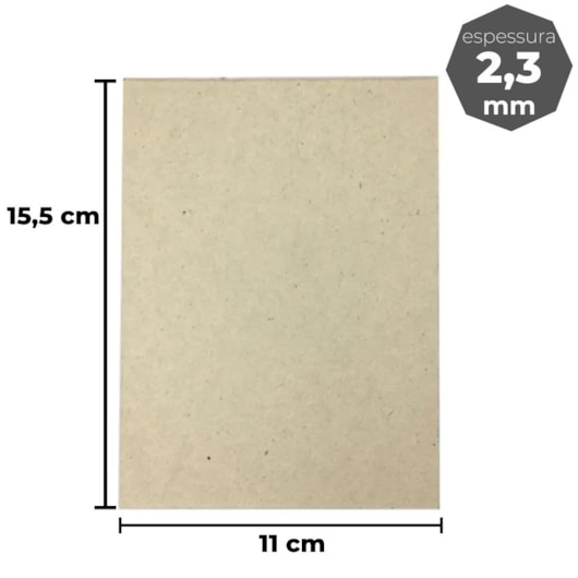 Papel Paraná para cartonagem 2,3mm 11x15,5cm Marpax 10un