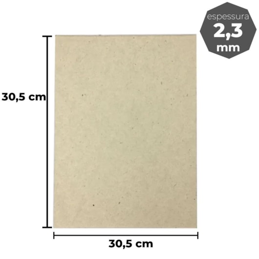 Papel Paraná para cartonagem 2,3mm 30,5x30,5cm Marpax 10un