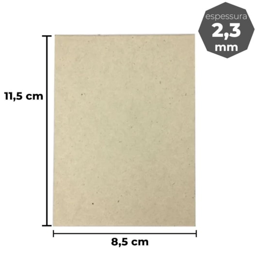 Papel Paraná para cartonagem 2,3mm 8,5x11,5cm Marpax 10un