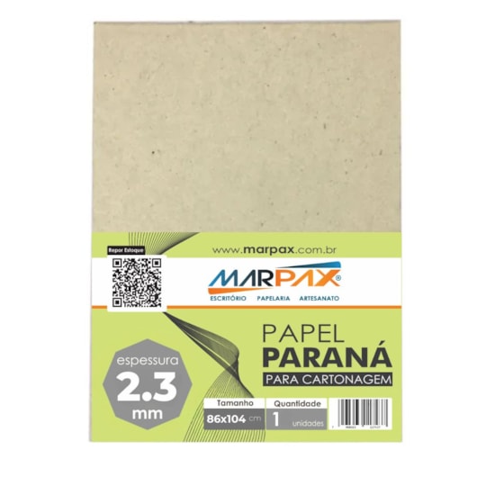 Papel Paraná para cartonagem 2,3mm 86x104cm Marpax 01un