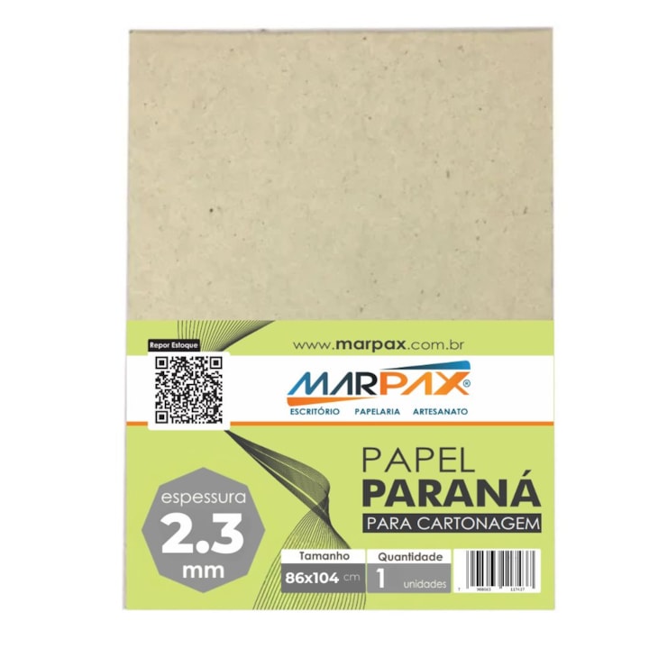 Papel Paraná para cartonagem 2,3mm 86x104cm Marpax 01un