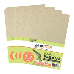 Papel Paraná para cartonagem Marpax 1,7mm 26x34cm 100un