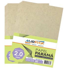 Papel Paraná para cartonagem Marpax 2,0mm 26x34cm 50UN