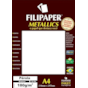 Papel Perolado Branco A4 210x297mm 180g/m² Filipaper 15 fls