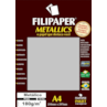 Papel Prata Metalizado A4 210x297mm 180g Filipaper 15fls