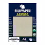 Papel Reciclado Natural 180g A4 210x297mm Filipaper 50fls