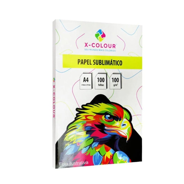 Papel Sublimático Branco X-Color 100g A4 210X297mm 100fls