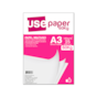 Papel Sulfite A3 180g/m² para impressão 60kg Branco 25 fls