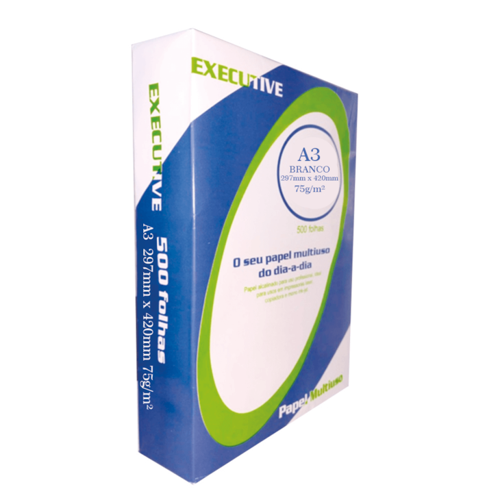 Papel Sulfite A3 75g/m² para impressão Executive 500 fls