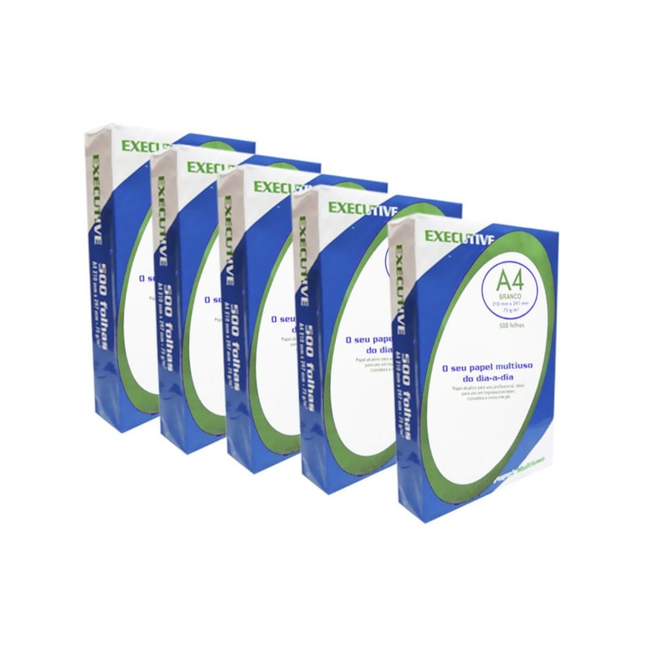Papel Sulfite A4 75g/m² Executive Branco 2.500 Folhas