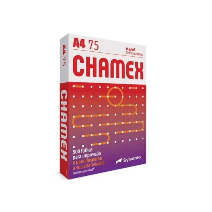 Papel Sulfite A4 75g/m² para impressão Chamex 500 Folhas